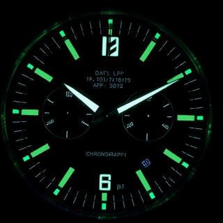 Night chronograph dial