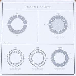 Calibration diagram for bezel and rail