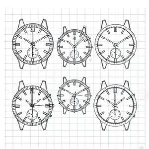 Wireframes for dial layout