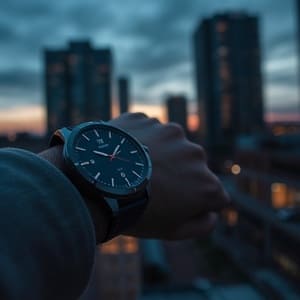 Navy dial showing bezel detail